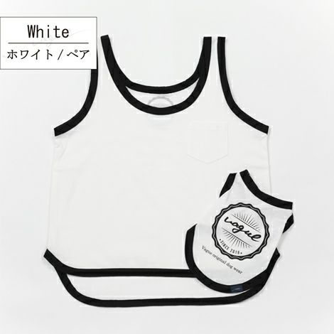 ラッピング無料犬服犬服洋服犬の服ドッグウェアペットウェアあす楽メール便送料無料誕生日記念日バレンタインデーホワイトデーギフトプレゼントペアルックお揃いタンクトップ袖なし綿コットン日本製ロゴプリント