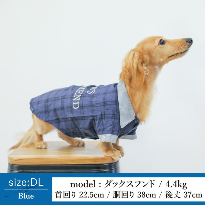 Vague 犬 服 洋服 ドッグウェア ペットウェア 小型犬 ダックス チェック ネル シャツ 春 秋 冬 ボタン 綿 コットン おしゃれ かっこいい 